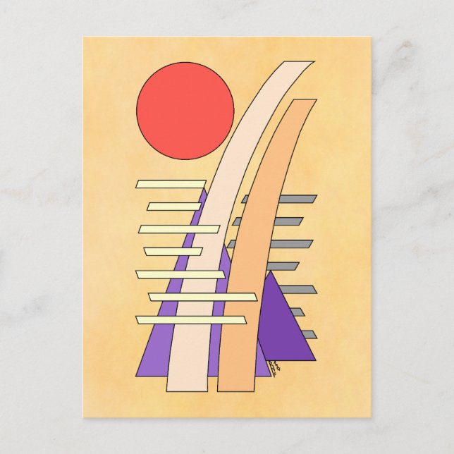 Abstract Sun, Shadows, Reflections, and Structures Postkarte (Vorderseite)