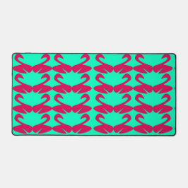 Abstract Swan Teal and Pink Mouse Pad Schreibtischunterlage