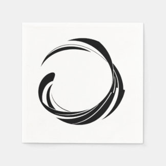 Abstract Swirl Circle Design – curved ring artwork Serviette
