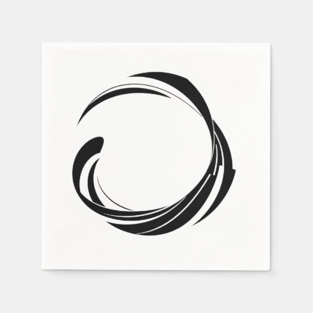 Abstract Swirl Circle Design – curved ring artwork Serviette (Vorderseite)
