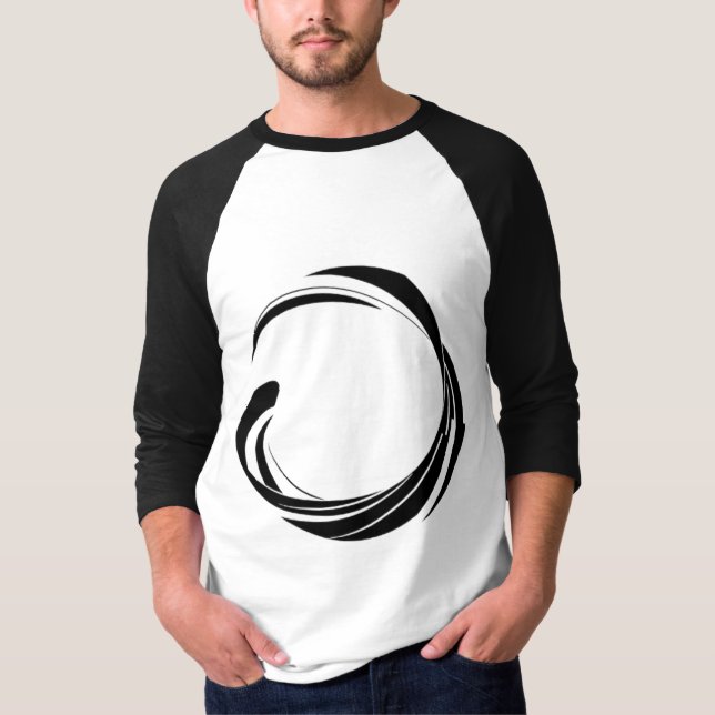 Abstract Swirl Circle Design – curved ring artwork T-Shirt (Vorderseite)