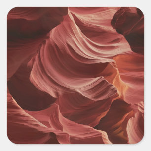 Abstract Swirling Pattern von Antelope Canyon Quadratischer Aufkleber