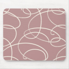 Abstract Swirling Vine | Modern Texture Desk Pink Mousepad