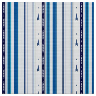 Abstract Symphony in Blue 5 (Vertical Lines) Stoff