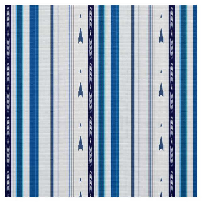 Abstract Symphony in Blue 5 (Vertical Lines) Stoff (Muster)