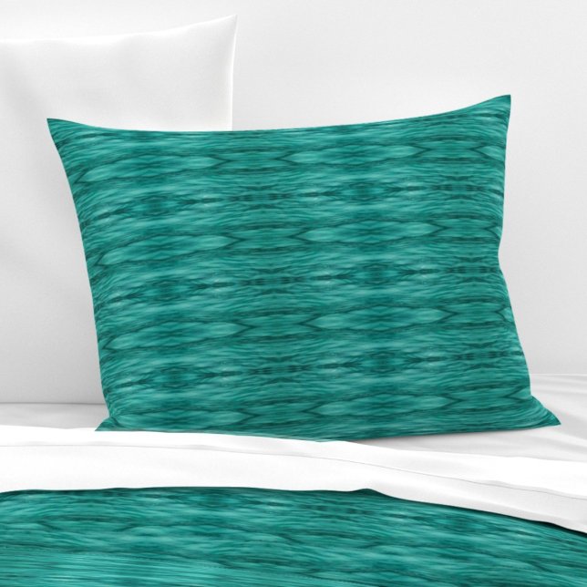 Abstract teal water ripples L-size pattern Kissenbezug (Von Creator hochgeladen)