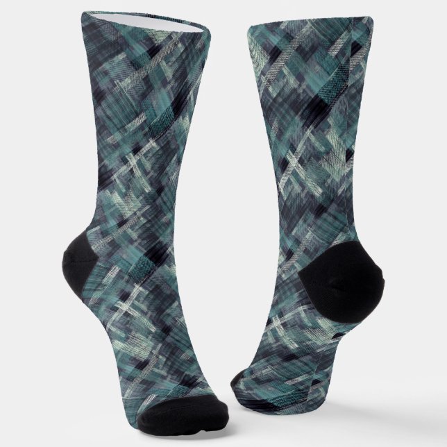 Abstract textured grey blue grunge pattern. socken (Gewinkelt)