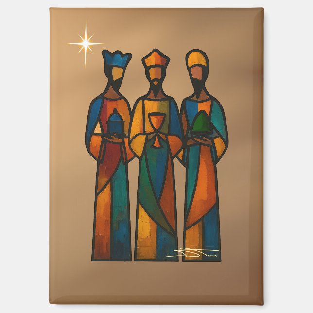 Abstract Three Wise Men Magnet (Vorderseite)