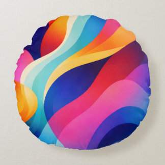 Abstract throw pillow rundes kissen