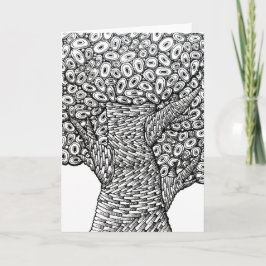 Abstract Tree Drawing Oval Shapes Design Card Karte