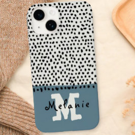 Abstract trendy minimal hand sketched Monogram Case-Mate iPhone 14 Hülle