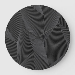 Abstract, trendy, modern, simple line pattern große wanduhr