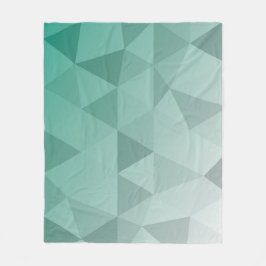 Abstract Triangles Seamless Pattern - Green Versio Fleecedecke