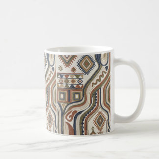 Abstract Tribal Geometric Embroidery Pattern Kaffeetasse