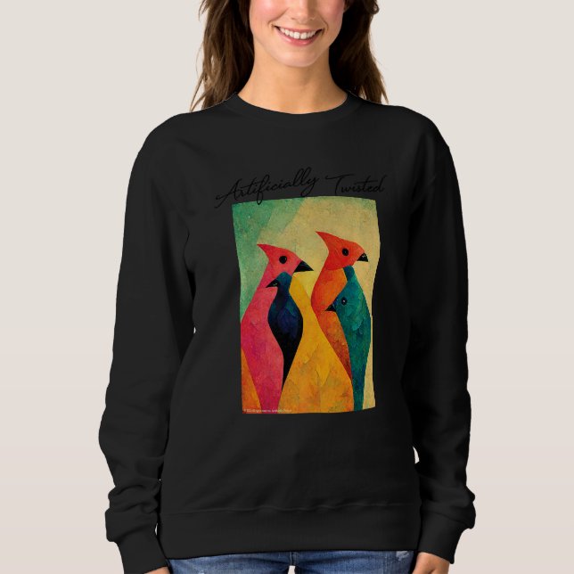Abstract Tropical Birds Op Sweatshirt (Vorderseite)