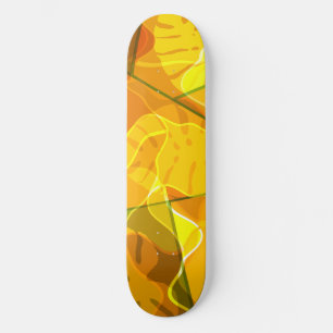ABSTRACT TROPICAL LEAVES SKATEBOARD