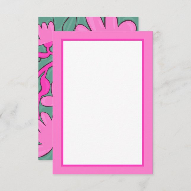Abstract Tropical Motif Flat Card Dankeskarte (Vorne/Hinten)