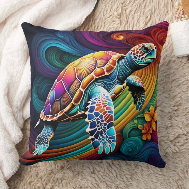 ABSTRACT TURTLE CUSHION KISSEN (Decke)