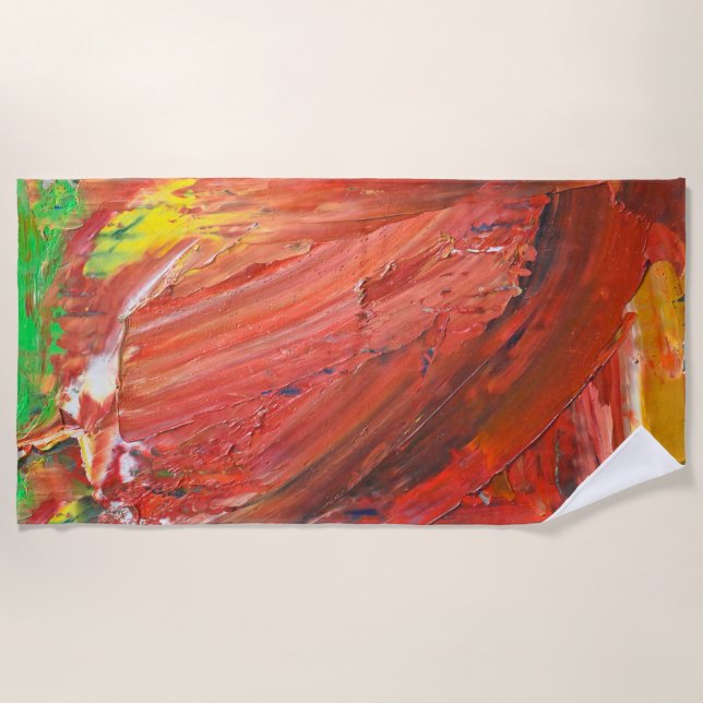 Abstract Vertical Gesture in Red Strandtuch (Vorderseite)