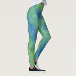 Abstract Vibrant Pattern Psychedelic Color Burst Leggings