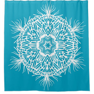 Abstract vintage pattern of creative snowflake. Is Duschvorhang
