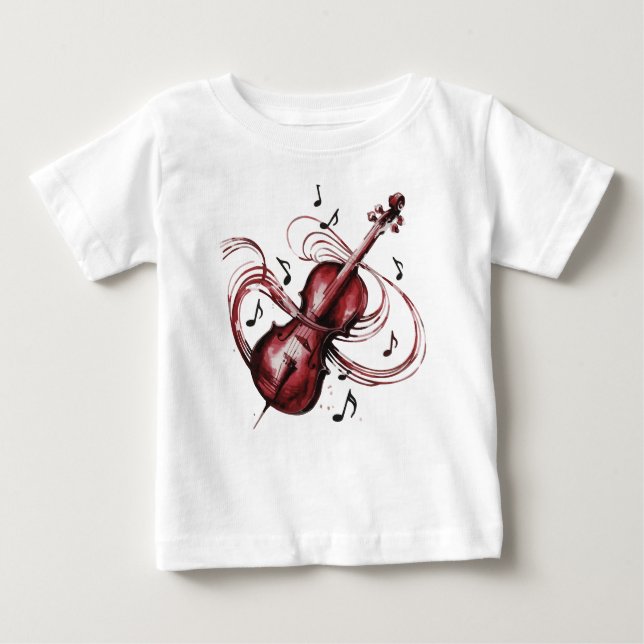 Abstract Violin Baby Jersey Baby T-shirt (Vorderseite)