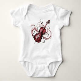 abstract violin baby strampler