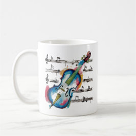 Abstract Violin Coffee Mug Kaffeetasse
