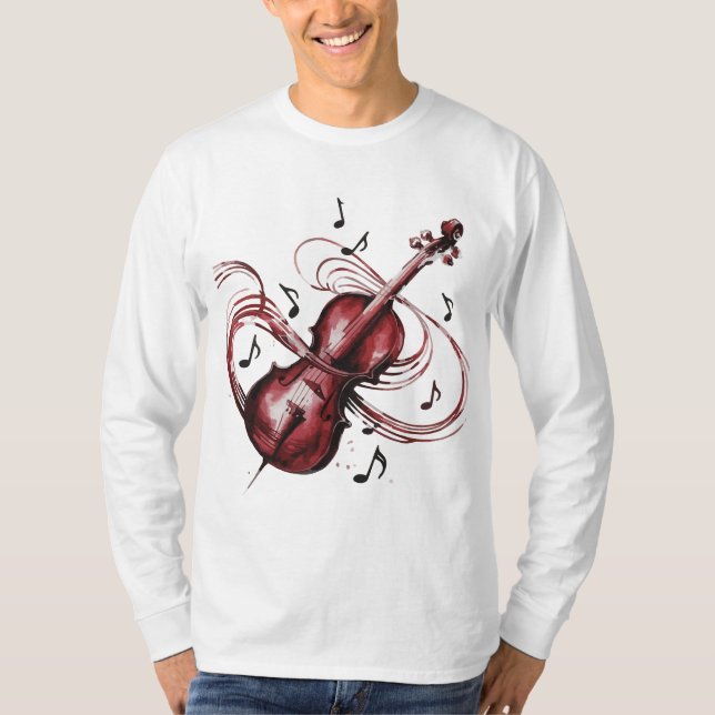 abstract violin Men's basic long-sleeved T-Shirt (Vorderseite)