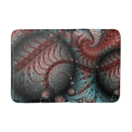 Abstract Vivid Fantasy Fractal Art Brown Blue Badematte