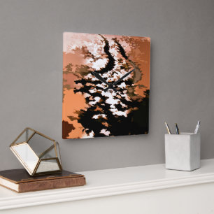 ABSTRACT WATER QUADRATISCHE WANDUHR