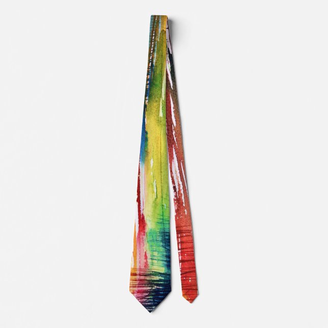 Abstract Watercolor Art Tie Krawatte (Vorderseite)