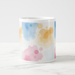 Abstract Watercolor Drippy Pastel Aesthetic Mug Jumbo-Tasse