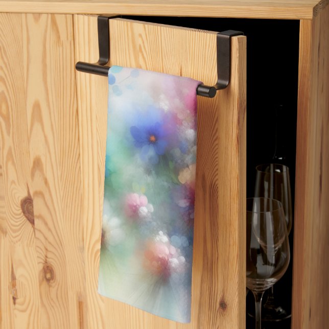 Abstract Watercolor Florals Kitchen Towel Geschirrtuch (Drittel gefaltet)