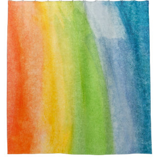 Abstract watercolor rainbow colors backgroundbackg duschvorhang