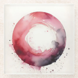 abstract watercolor ring glasuntersetzer