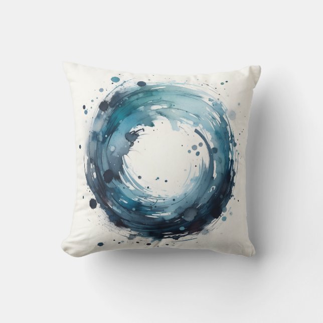 abstract watercolor ring kissen (Vorderseite)