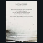 Abstract Watercolor Therapist Counselor Flyer<br><div class="desc">A serene abstract watercolor flyer for a therapist offering in person or online services and sessions. Lovely serene white flower logo. Promote your new social distancing therapy services online or by phone the during covid crisis. Customer this text with your own services. Keep your business going with long distance service...</div>