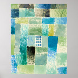 Abstract watercolor window by Paul Klee Poster