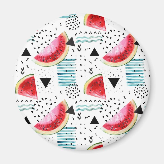 Abstract Watermelon Pattern Magnet (Vorne)
