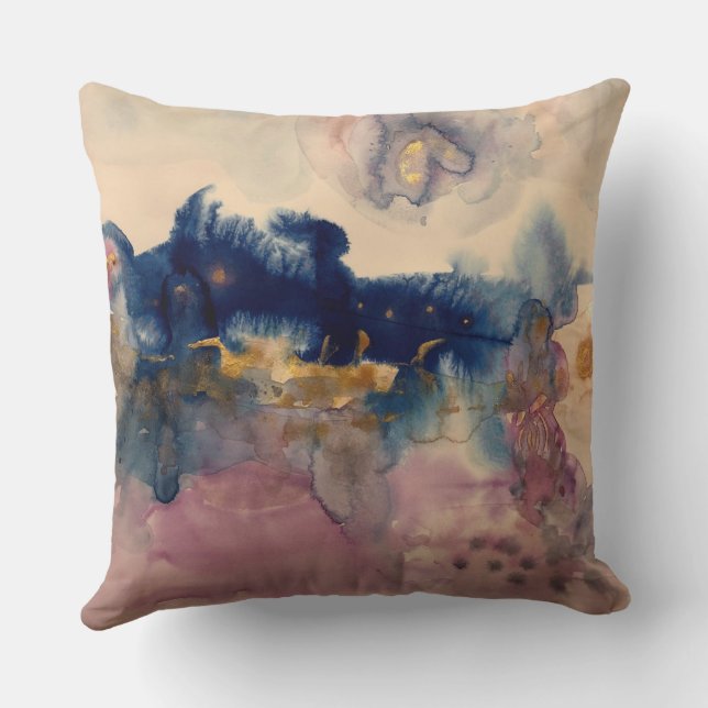 abstract with blue and pink pillow kissen (Rückseite)