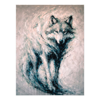 Abstract Wolf Painting Fotodruck