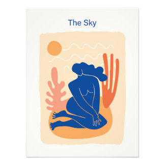 Abstract woman and nature in the style of Matisse Fotodruck