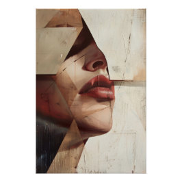 Abstract woman decorative frame poster