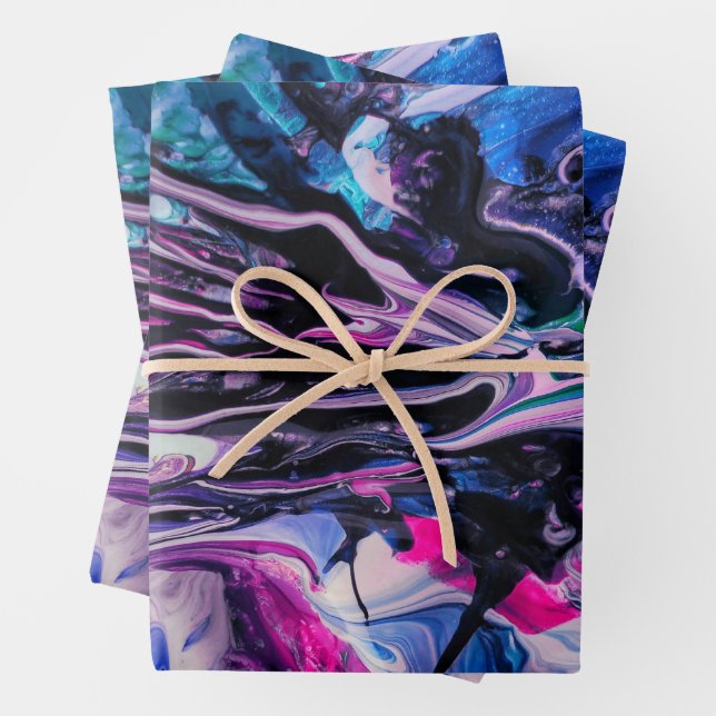 Abstract Wraps 9 Geschenkpapier Set (Beispiel)