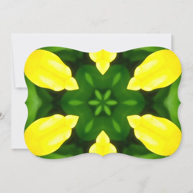 ABSTRACT YELLOW AND GREEN DRAWING. SAMER BRASIL. 3 EINLADUNG (Vorderseite)