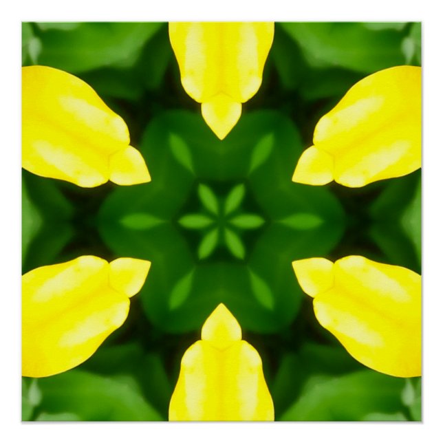 ABSTRACT YELLOW AND GREEN DRAWING. SAMER BRASIL. 3 POSTER (Vorderseite)