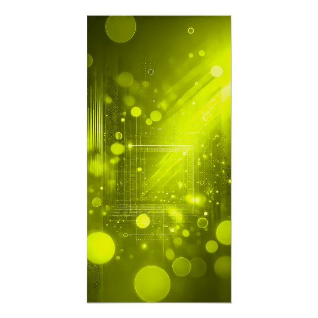 Abstract yellow lights and shapes poster (Vorderseite)