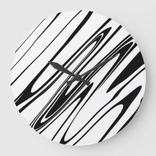 Abstract Zebra Print Große Wanduhr