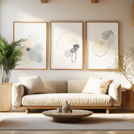 Abstract Zen Shapes Minimalist Wall Art Set